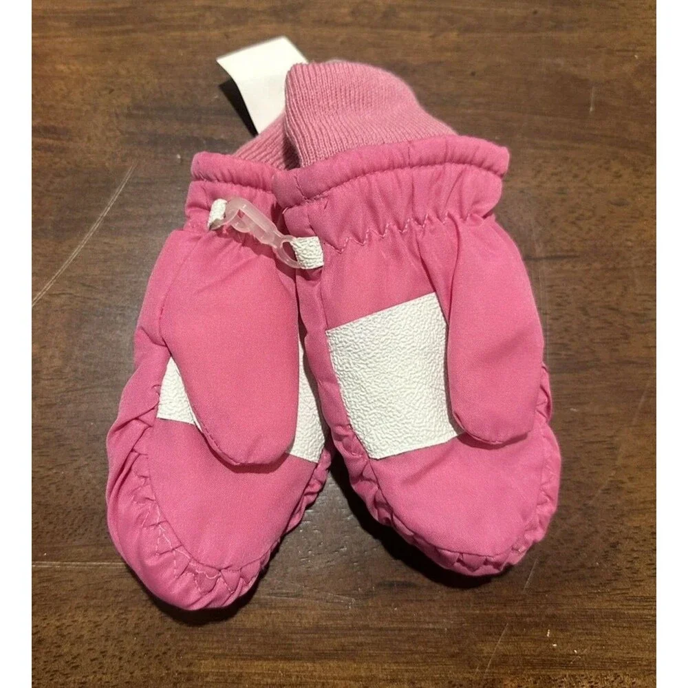 ABG Accessories Girls toddlers winter snow pink mittens